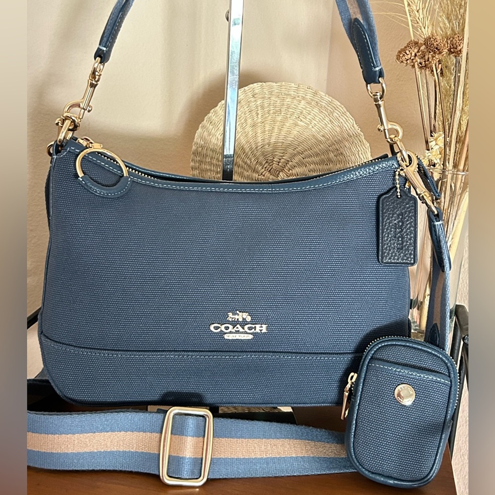 COACH Ellis Nylon Twill 2Way Shoulder/Crossbody Bag
